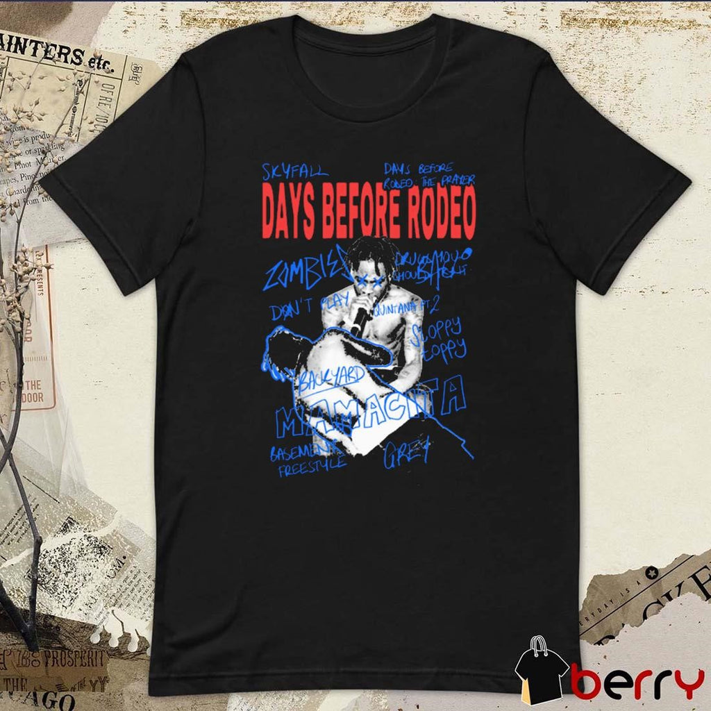 Travis Days Before Rodeo Skyfall Zombie Sketchbook t-shirt