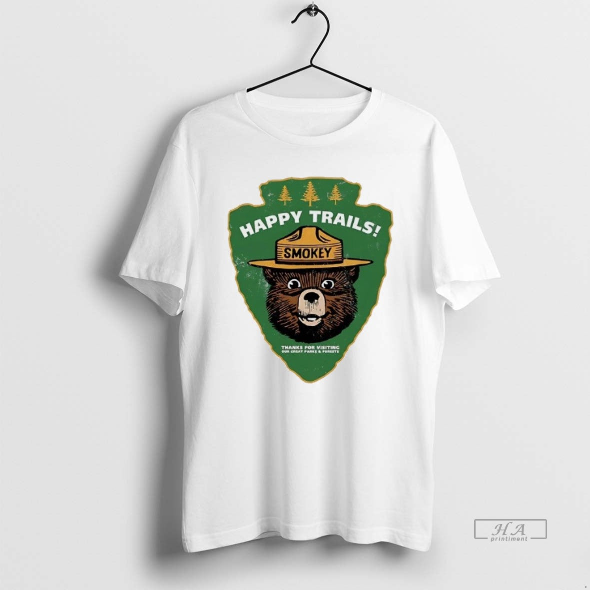 Official Trendy Smokey Bear Happy Trails Thanks For Visiting