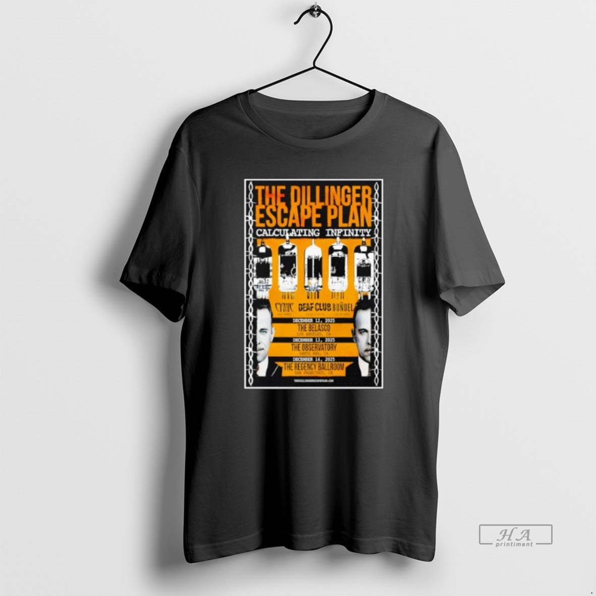 Official Trendy The Dillinger Escape Plan California Dec 12 14 2025 Tour