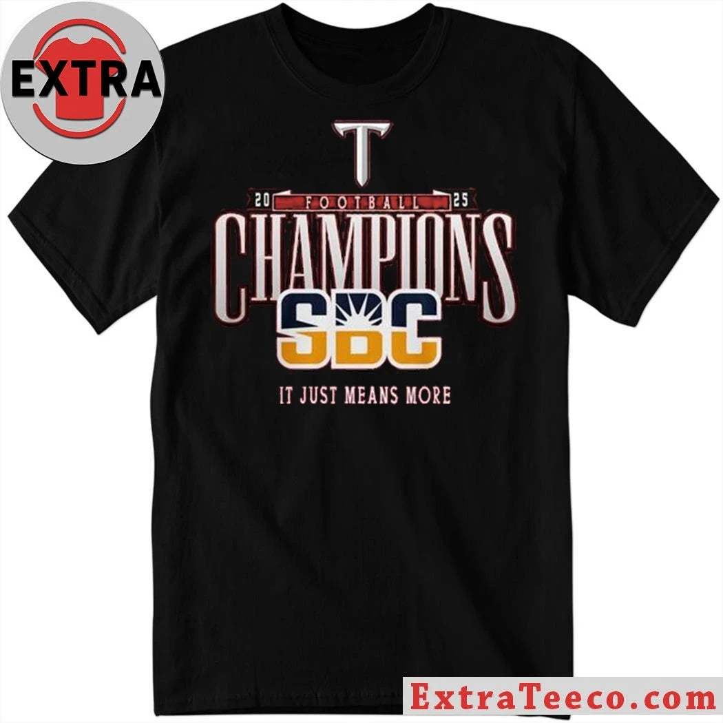 Official Troy Trojans Sun Belt Champions 2025 Celebrating Shirt