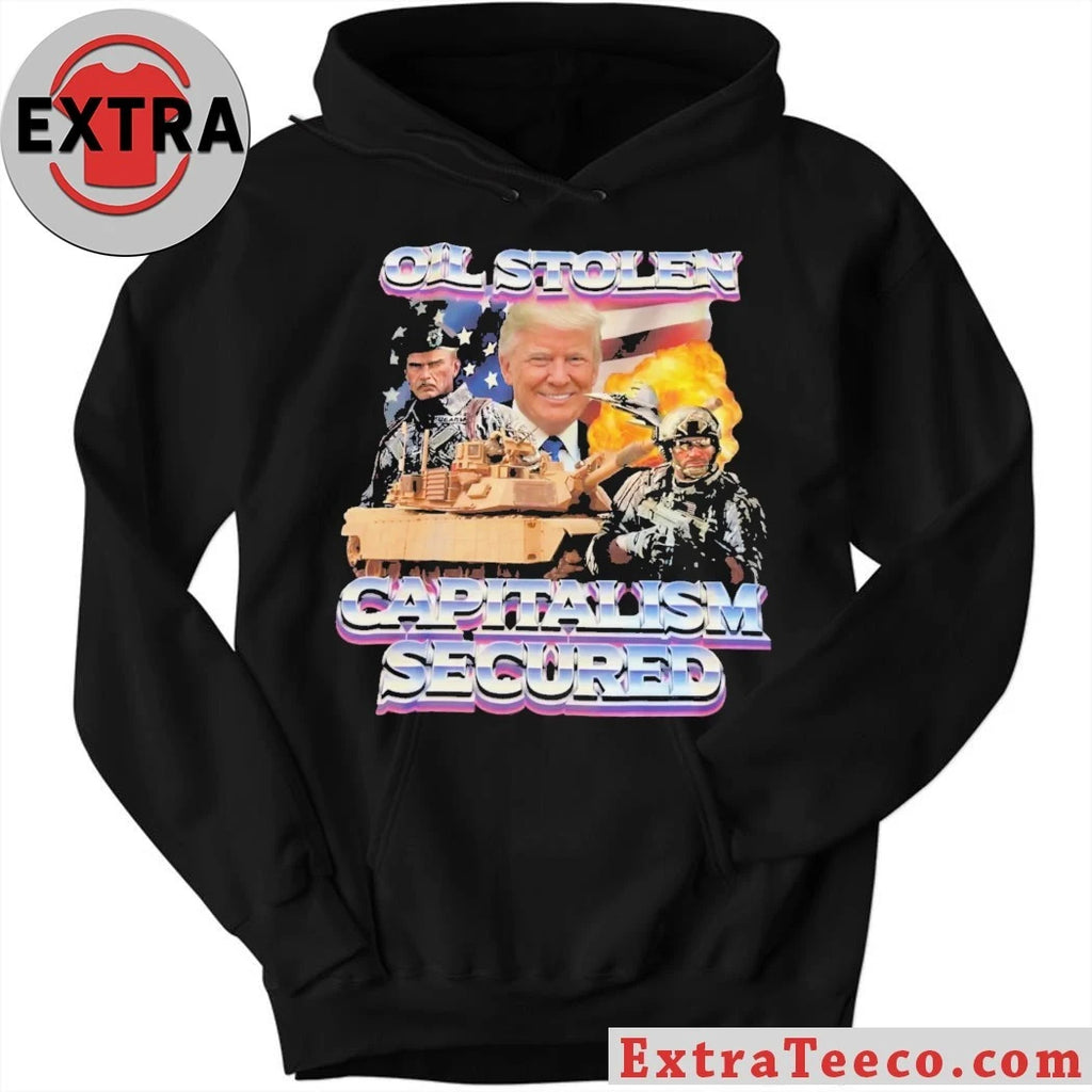 Official Trump Oil Stolen Capitalism Secured Flag American Shirt