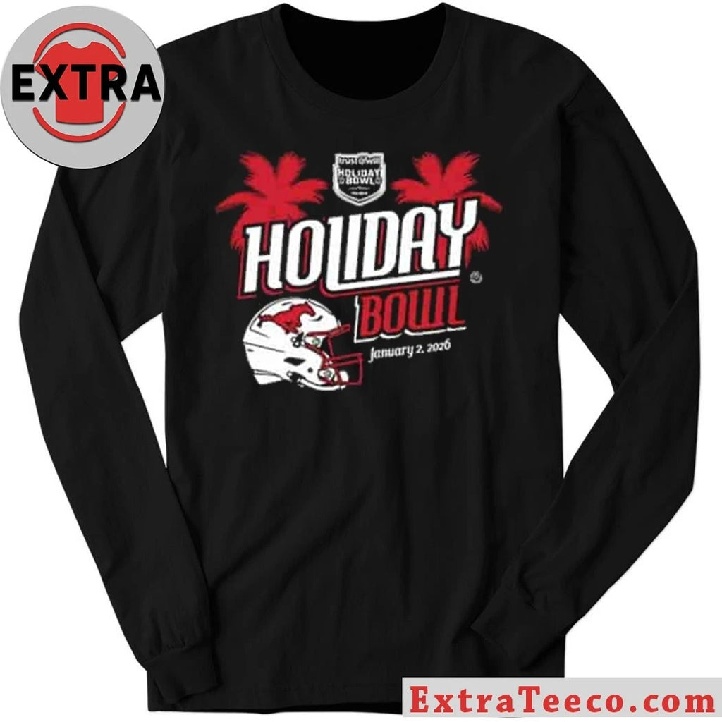 Official Trust &amp; Will Holiday Bowl 2026 SMU Mustangs and Arizona Wildcats at Snapdragon Stadium in San Diego, California, USA, January 2, 2026 Logo Shirt