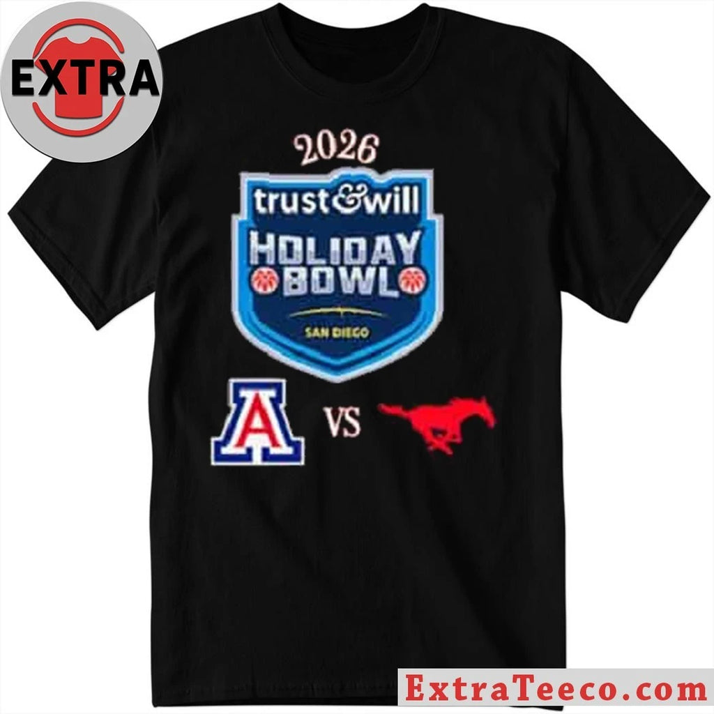 Official Trust &amp; Will Holiday Bowl 2026 between the Arizona Wildcats and the SMU Mustangs, January 2, 2026, at Snapdragon Stadium in San Diego, California, USA Shirt