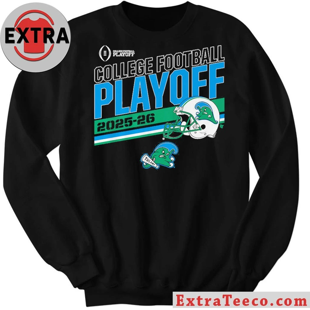 Official Tulane Football 2025 CFP Stripe Play-PPff Helmet Shirt