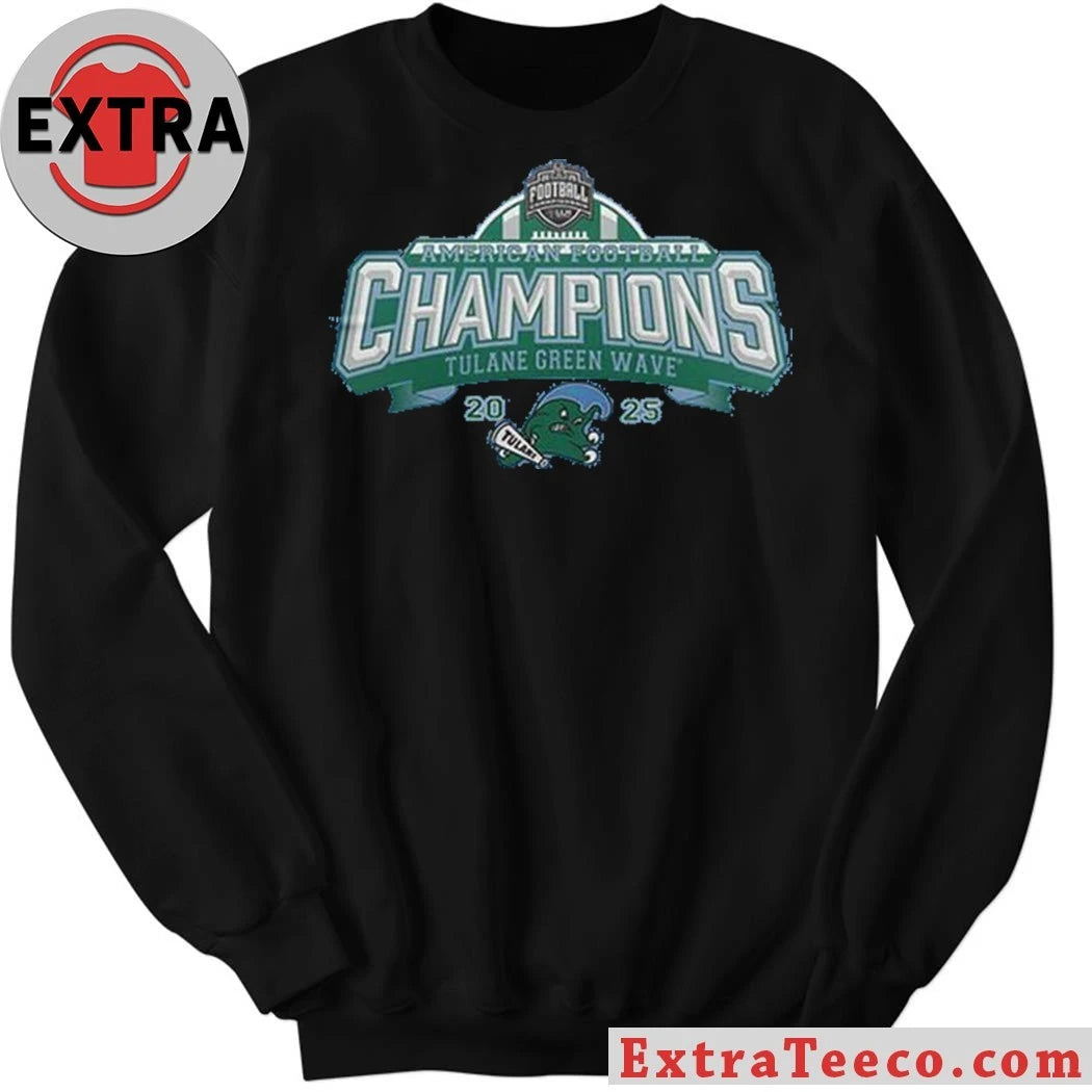 Official Tulane Green Wave American Football Champions 2025 Roll Wave Shirt