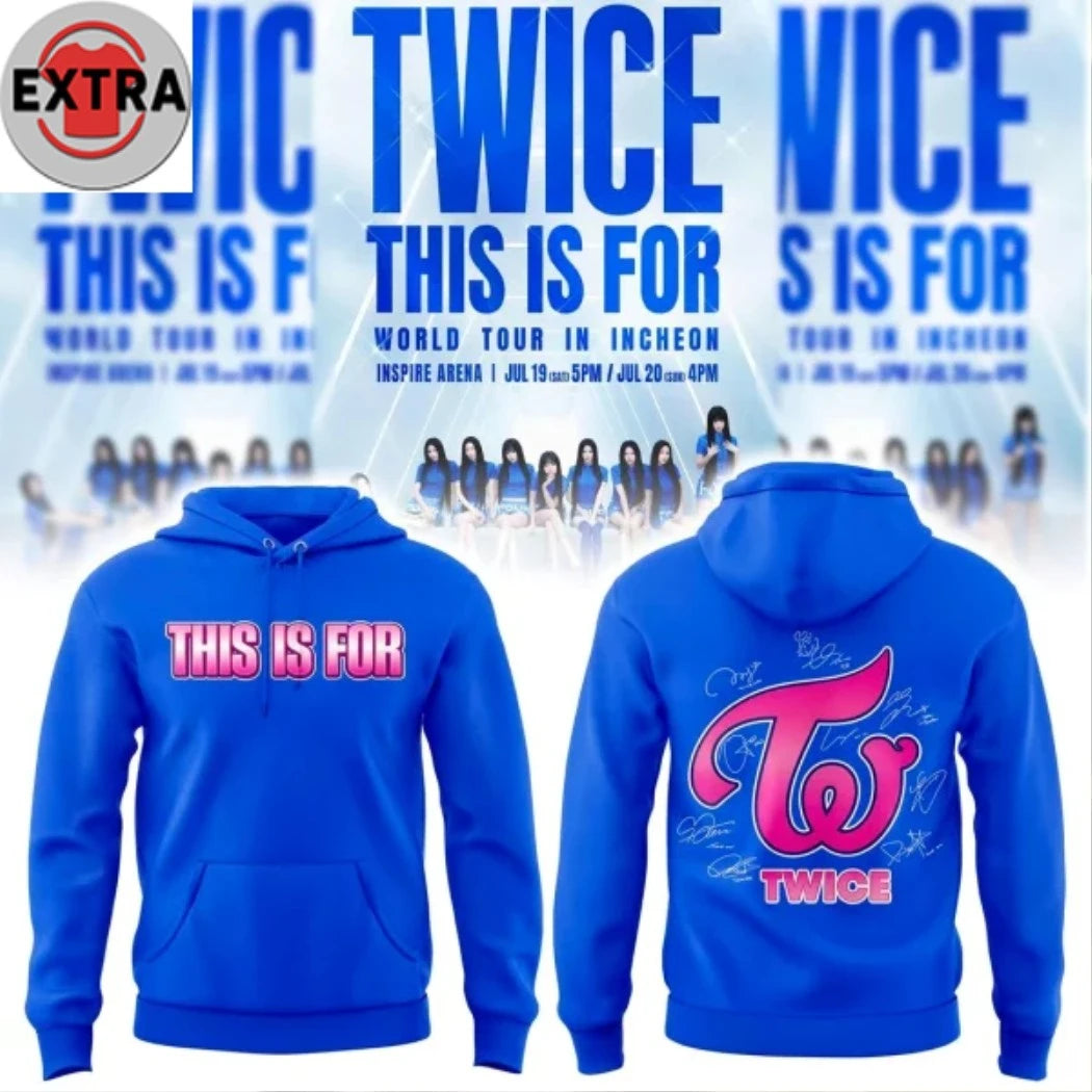 Official Twice This Is For World Tour 2026 Logo Two Sided Hoodie Shirt