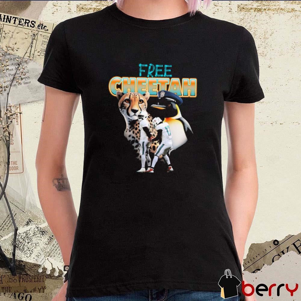 Tyreek Hill Free Tyreek Free Cheetah Miami Dolphins t-shirt