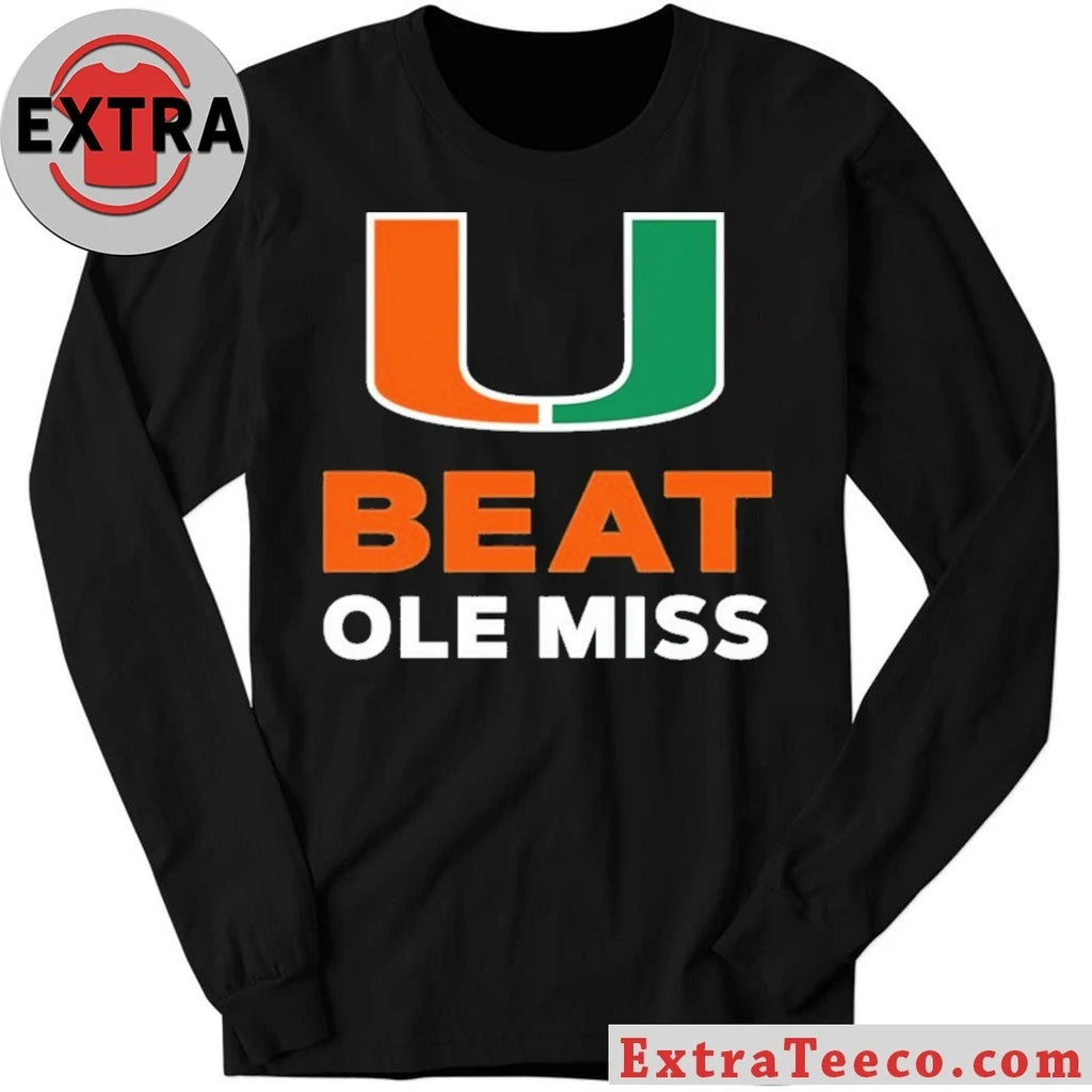 Official U Miami Football Beat Ole Miss Logo 2026 Shirt
