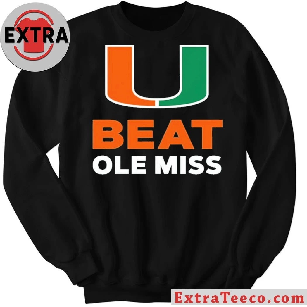 Official U Miami Football Beat Ole Miss Logo 2026 Shirt