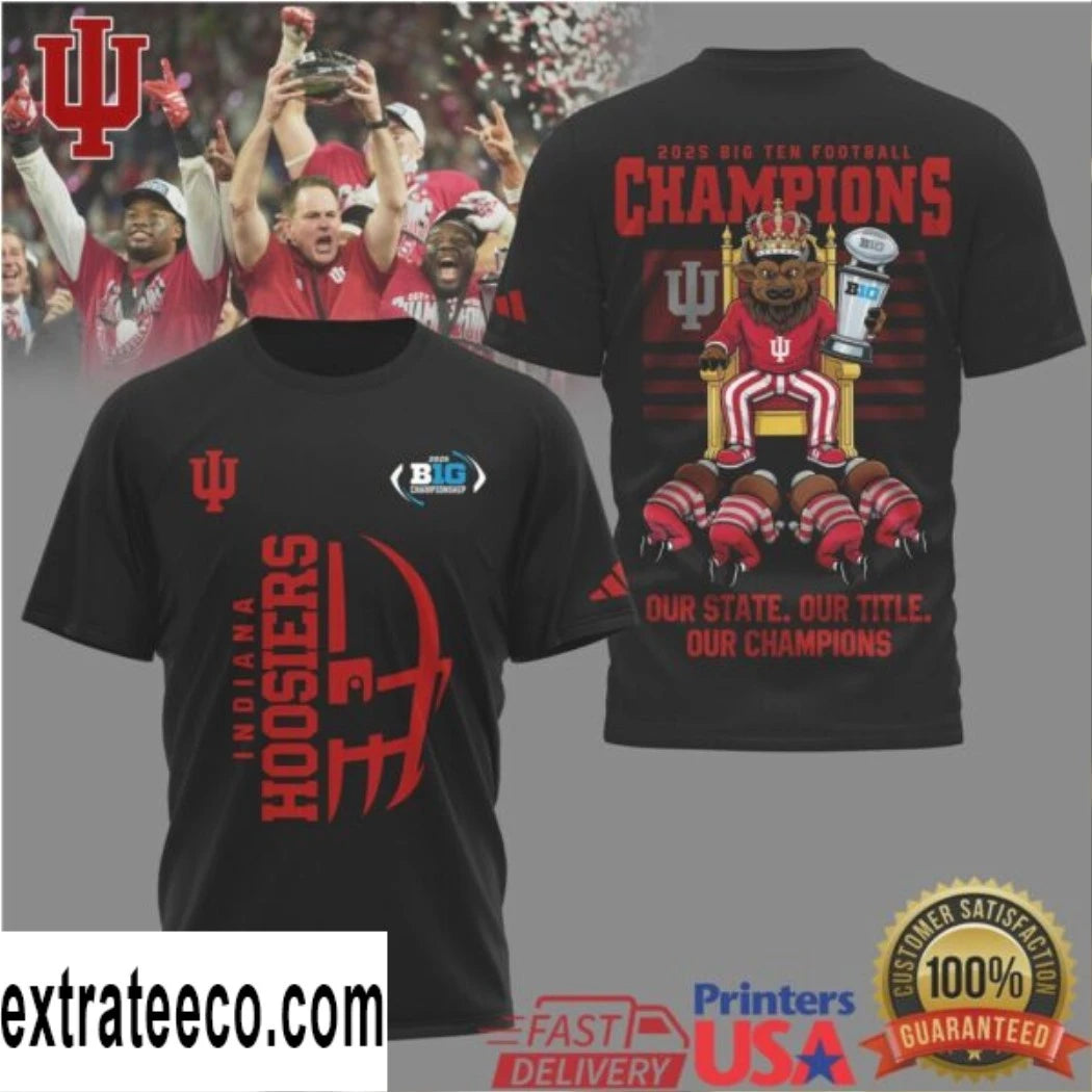 Official UConn Huskies Men’s Basketball 2025 Big Ten Football Champions Our State Our Title Our Champion Logo Shirt