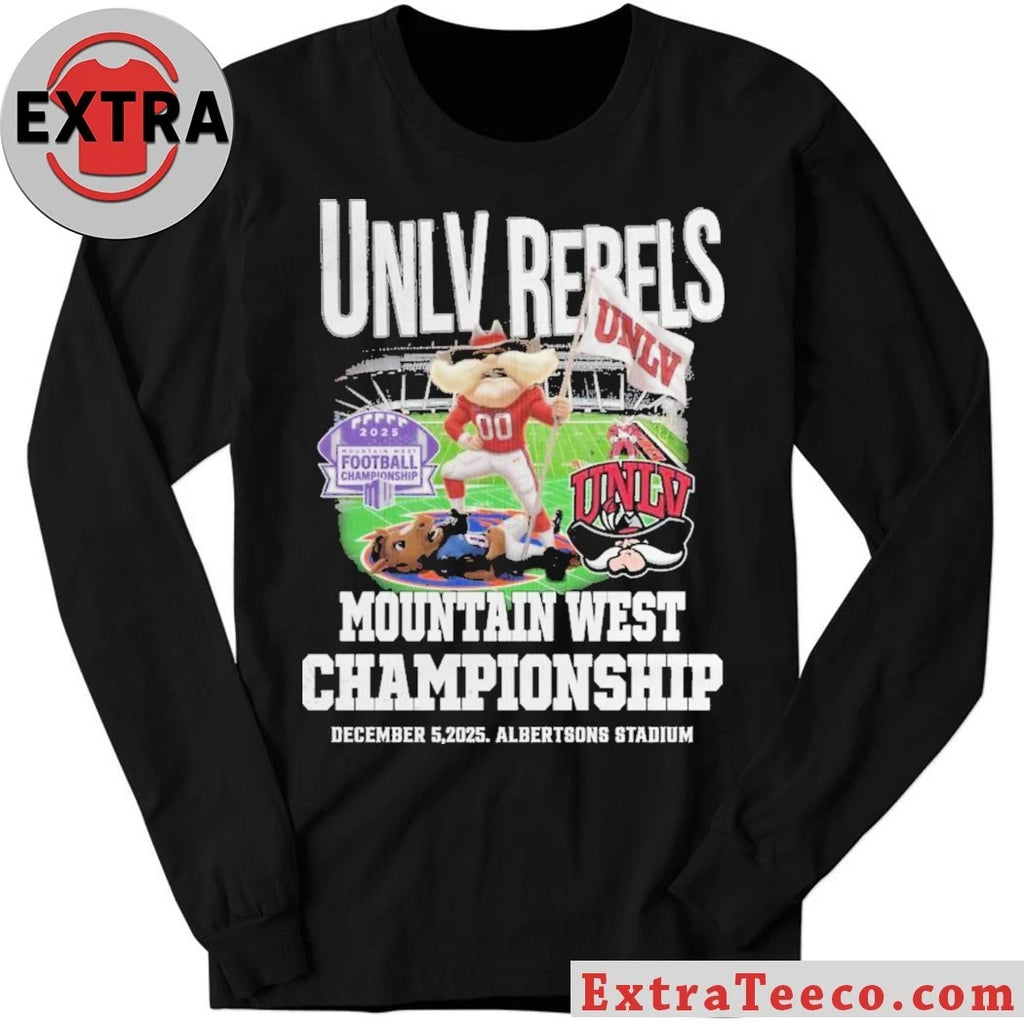 Official UNLV Rebels Winner Mountain West Conference Championship December 5 2025 Yulman Stadium Victory Logo T-Shirt