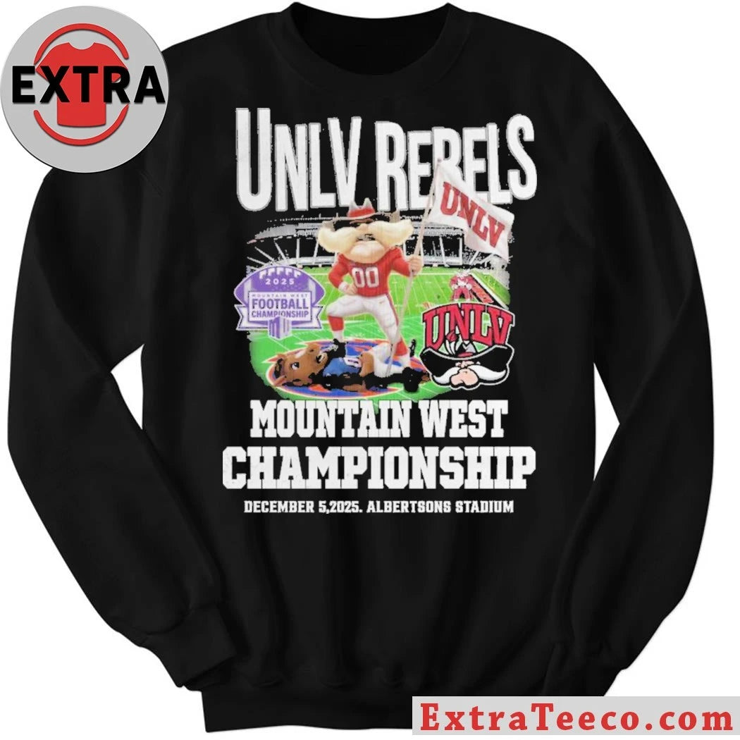 Official UNLV Rebels Winner Mountain West Conference Championship December 5 2025 Yulman Stadium Victory Logo T-Shirt