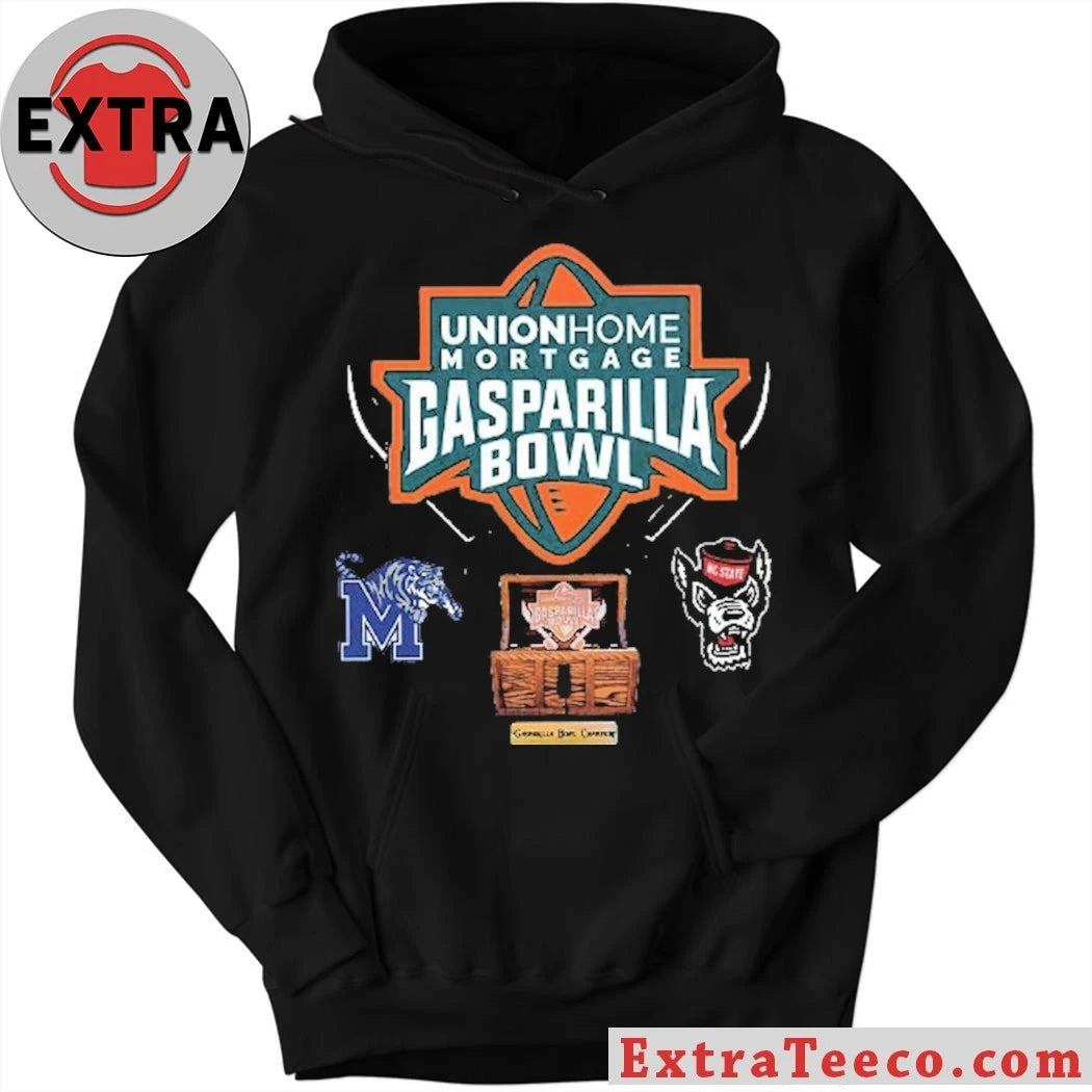 Official Union Home Mortgage Gasparilla Bowl Memphis Tigers Versus NC State Wolfpack Bowl Season College Football 2025 2026 Logo Shirt