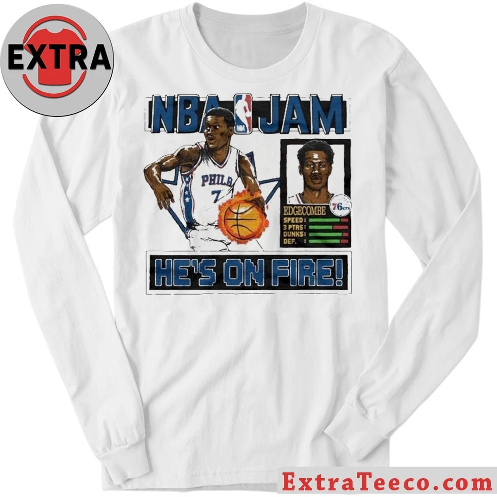 Official V.J. Edgecombe, guard for the Philadelphia 76ers in the NBA He’s On Fire Shirt