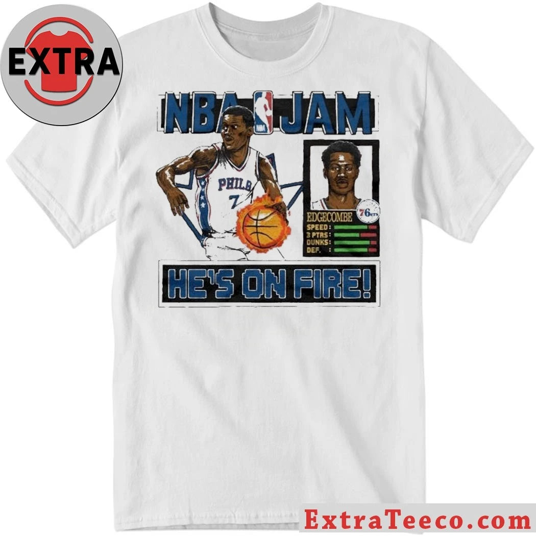 Official V.J. Edgecombe, guard for the Philadelphia 76ers in the NBA He’s On Fire Shirt