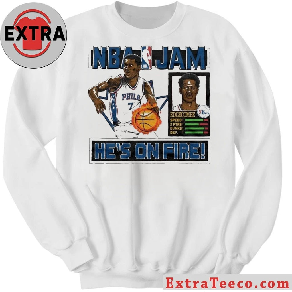 Official V.J. Edgecombe, guard for the Philadelphia 76ers in the NBA He’s On Fire Shirt