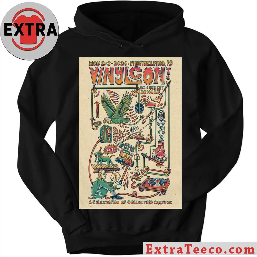 Official Vinylcon! Philadelphia PA 5-2 5-3-2026 Poster T-Shirt