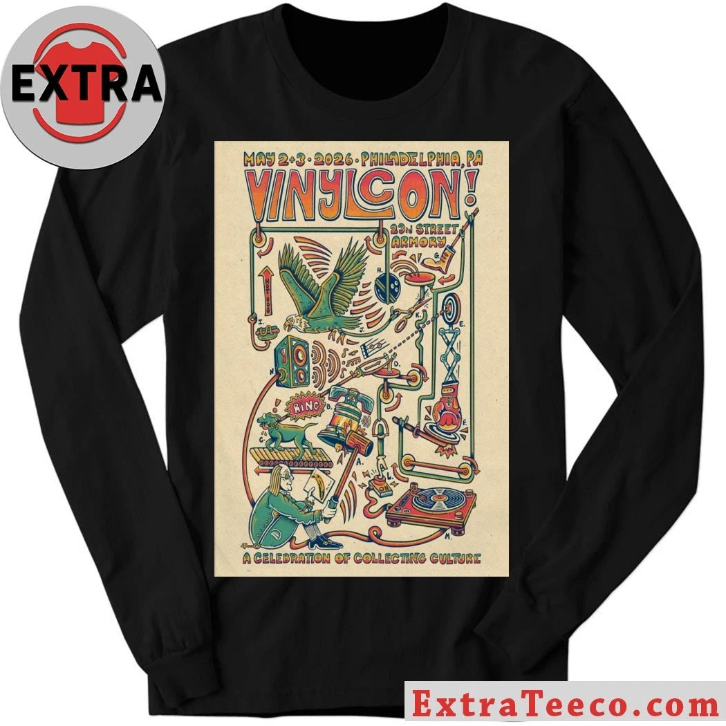 Official Vinylcon! Philadelphia PA 5-2 5-3-2026 Poster T-Shirt