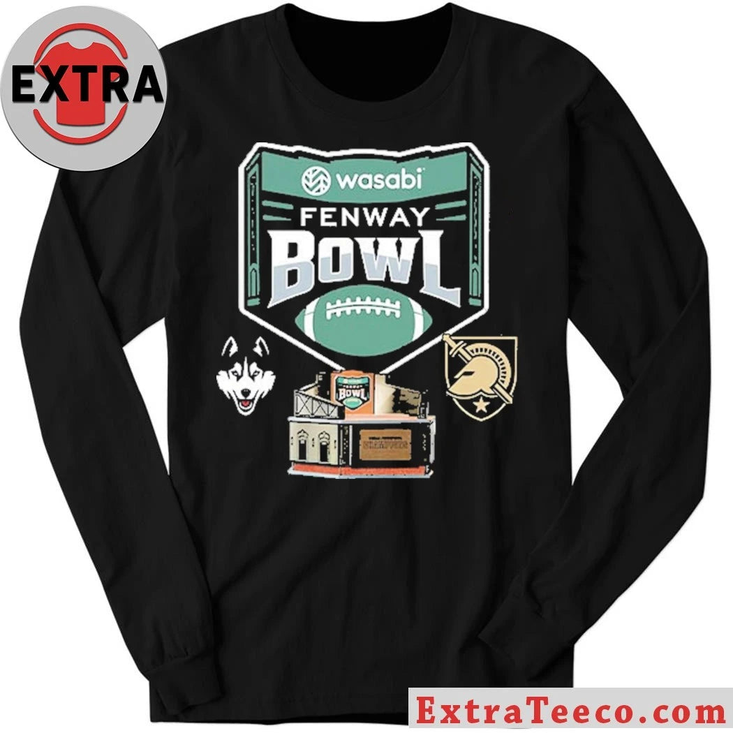 Official Wasabi Fenway Bowl UConn Huskies Versus Army Black Knights Bowl Season College Football 2025 2026 Logo Shirt