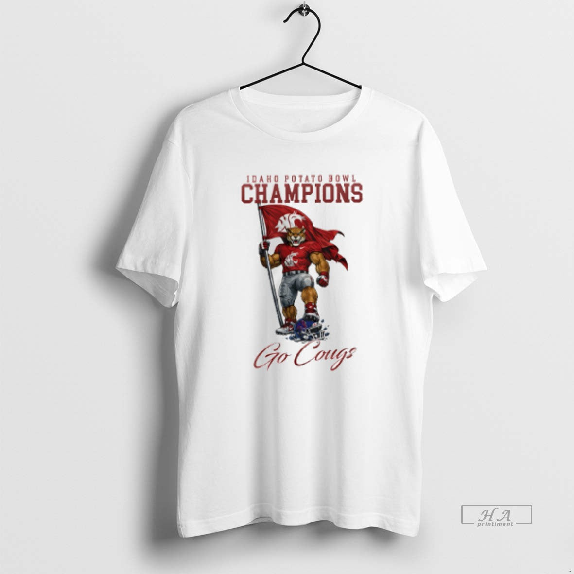 Official Washington State Cougars Ncaa 2025 Idaho Potato Bowl Champions Mascot T-Shirts, Hoodie, Sweatshirt | PodTeesHub.com
