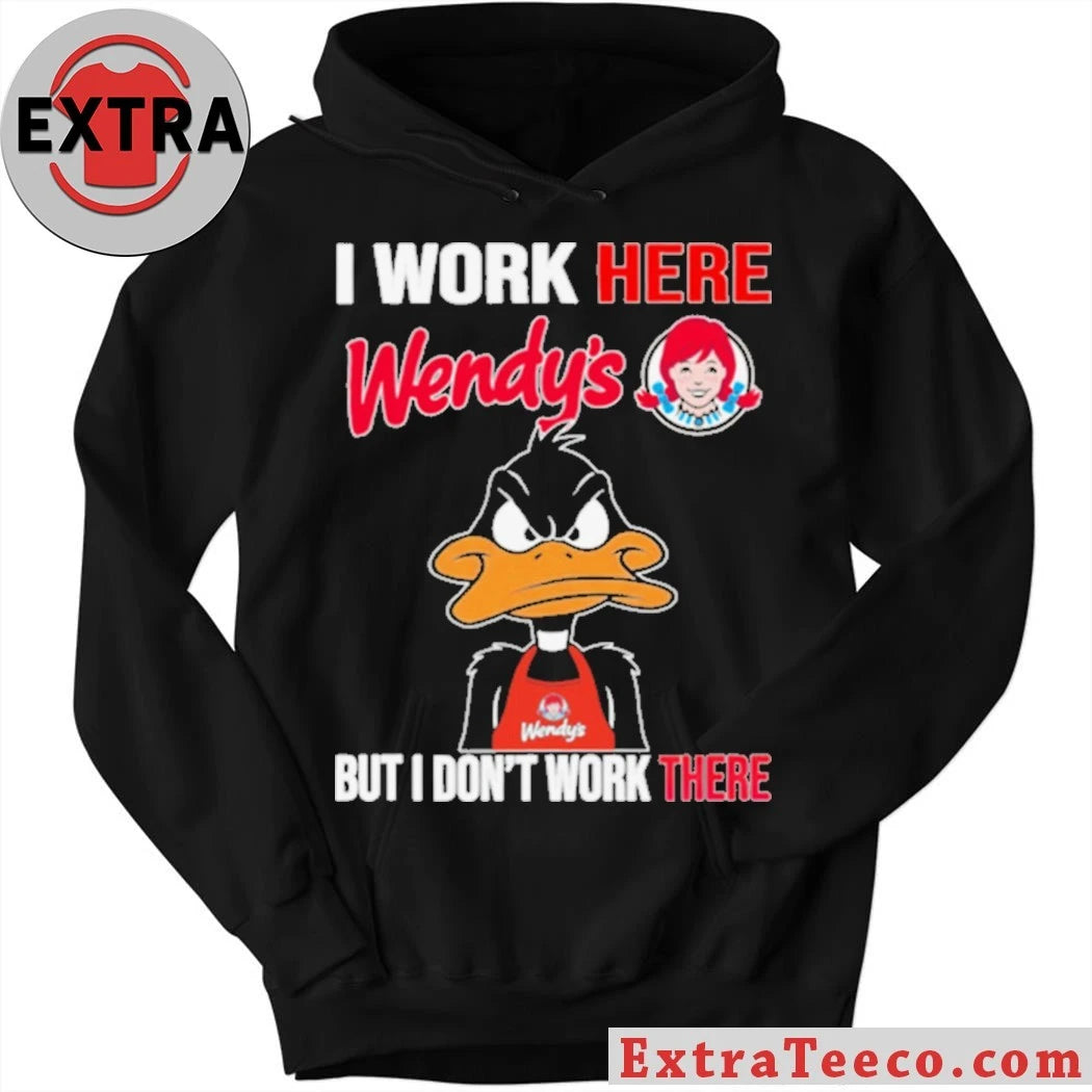 Official Wendy’s Employee Parody Grumpy Duck I Work Here Shirt
