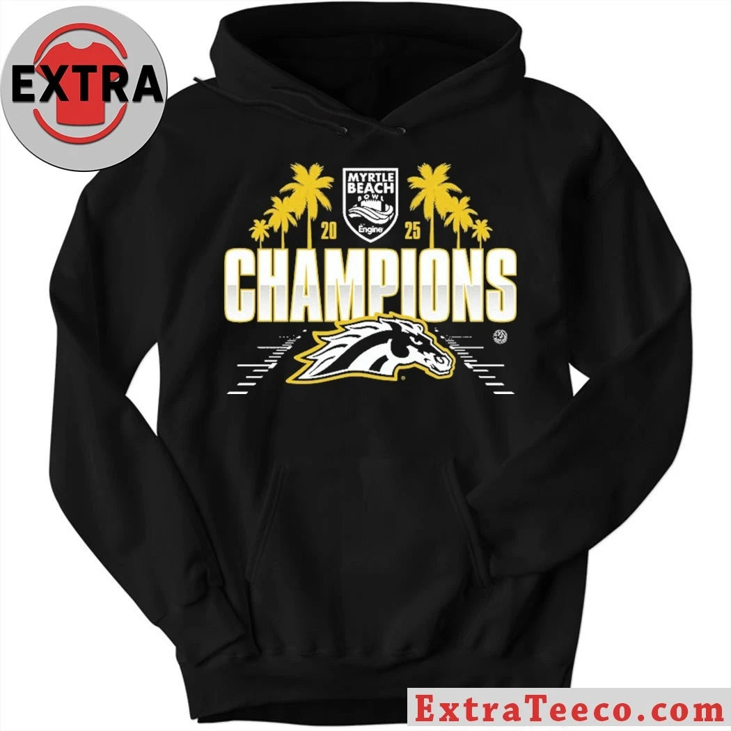 Official Western Michigan Broncos 2025 NCAA Football Myrtle Beach Bowl Champions Shirt