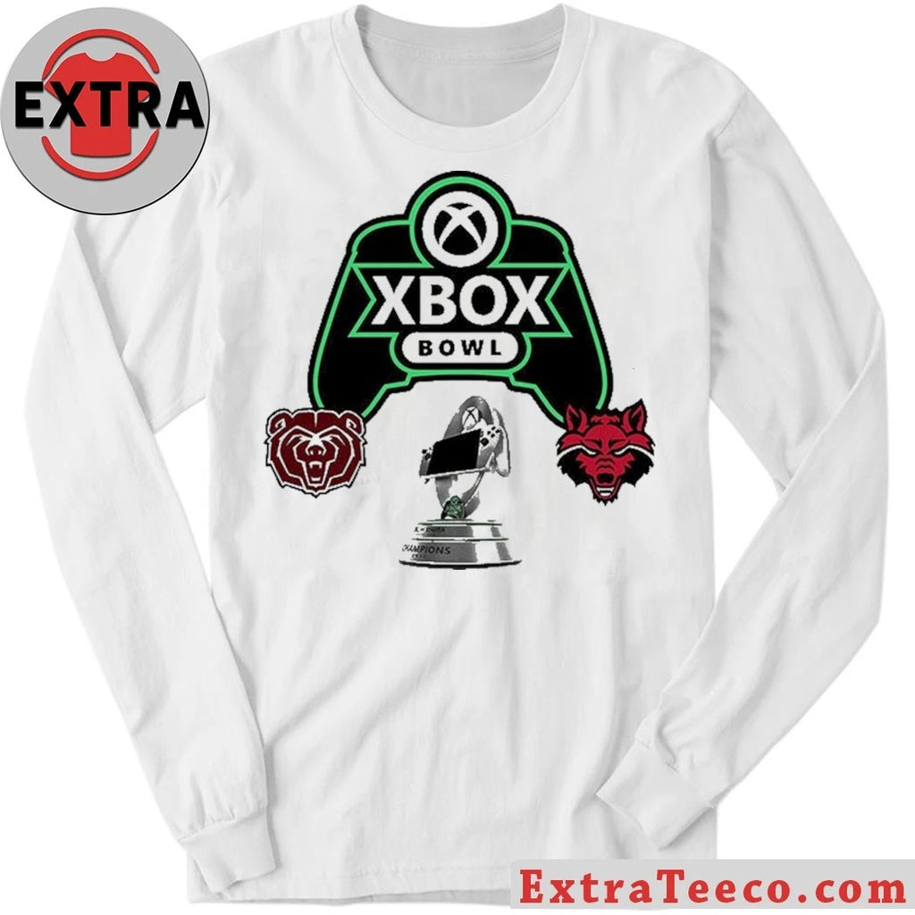 Official Xbox Bowl Arkansas State Red Wolves Versus Missouri State Bears Bowl Season College Football 2025 2026 Logo Shirt