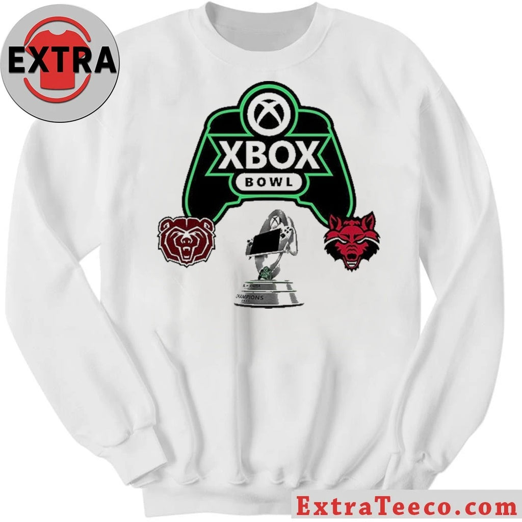 Official Xbox Bowl Arkansas State Red Wolves Versus Missouri State Bears Bowl Season College Football 2025 2026 Logo Shirt