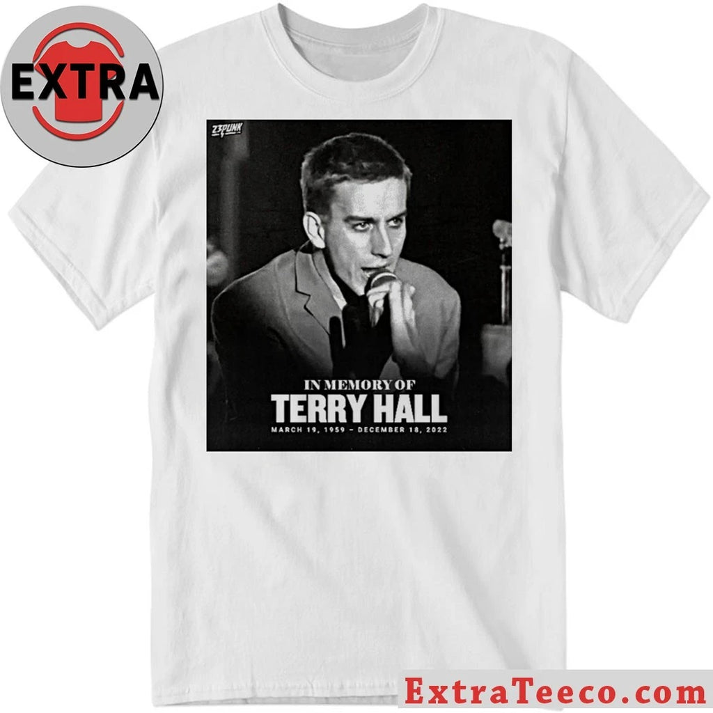 Official a memorial to Terry Hall, lead singer of the 2-tone ska band The Specials Shirt