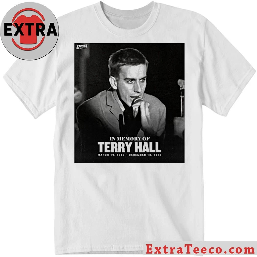 Official a memorial to Terry Hall, lead singer of the 2-tone ska band The Specials Shirt
