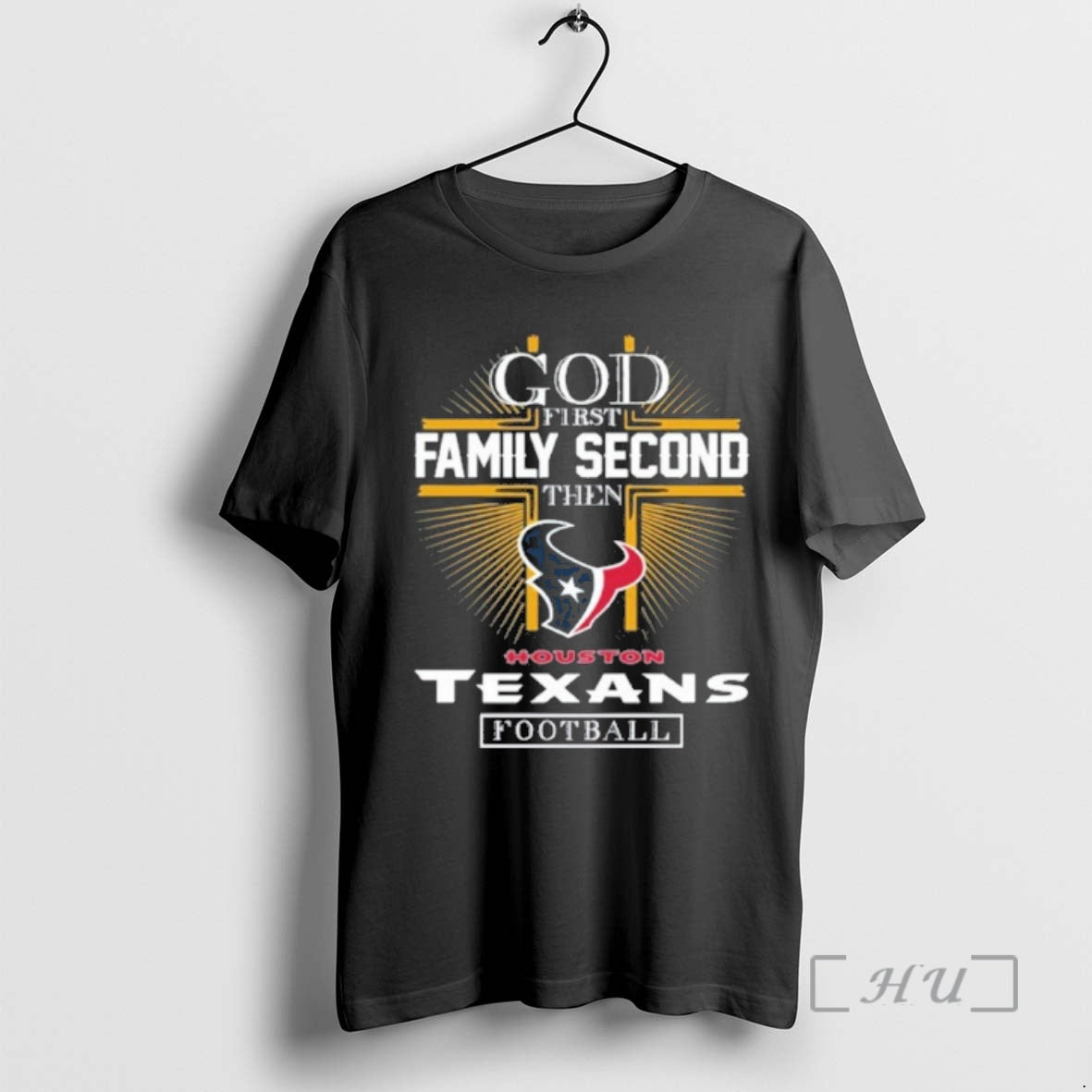 Officials 2025 God First Family Second Then Texans Football T-Shirts, Hoodie, Sweatshirt | PodTeesHub.com