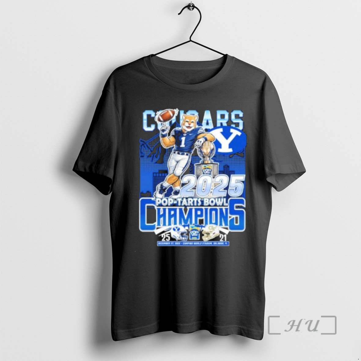 Officials Byu Cougars Mascot 2025 Pop Tarts Bowl Champions T-Shirts, Hoodie, Sweatshirt | PodTeesHub.com