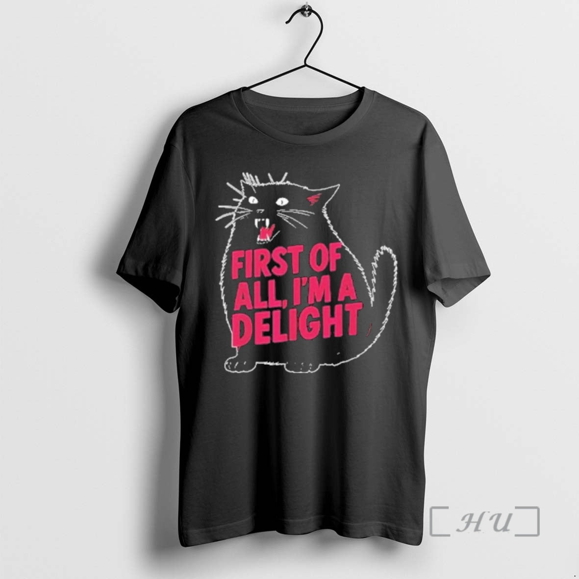 Officials Black Cat First Of All Im A Delight T-Shirts, Hoodie, Sweatshirt | PodTeesHub.com