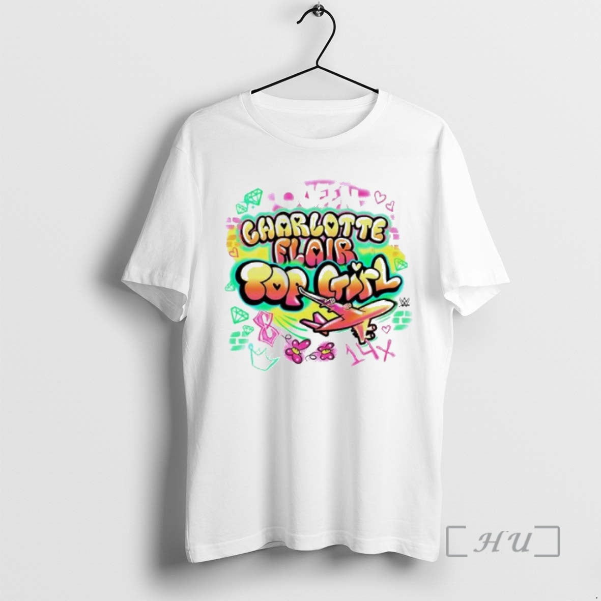 Officials Charlotte Flair Top Girl Graffiti Ornaments T-Shirts, Hoodie, Sweatshirt | PodTeesHub.com