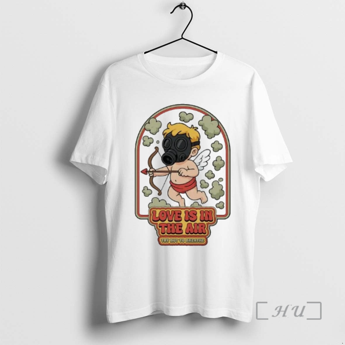 Officials Cupid Gas Clouds Love Is In The Air Try Not To Breathe Premium T-Shirts, Hoodie, Sweatshirt | PodTeesHub.com