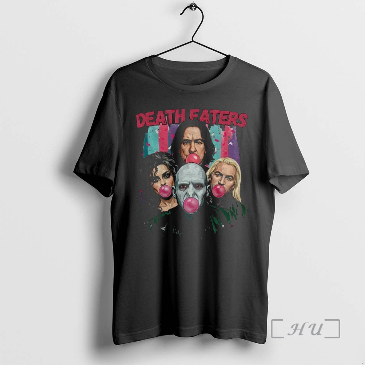 Officials Death Eaters Bellatrix Lestrange Lord Voldemort Lucius Malfoy Severus Snape Blowing Gum Premium T-Shirts,...