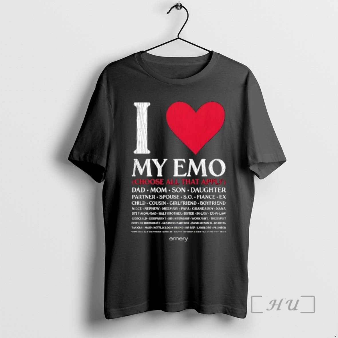 Officials Emery I Love My Emo T-Shirts, Hoodie, Sweatshirt | PodTeesHub.com