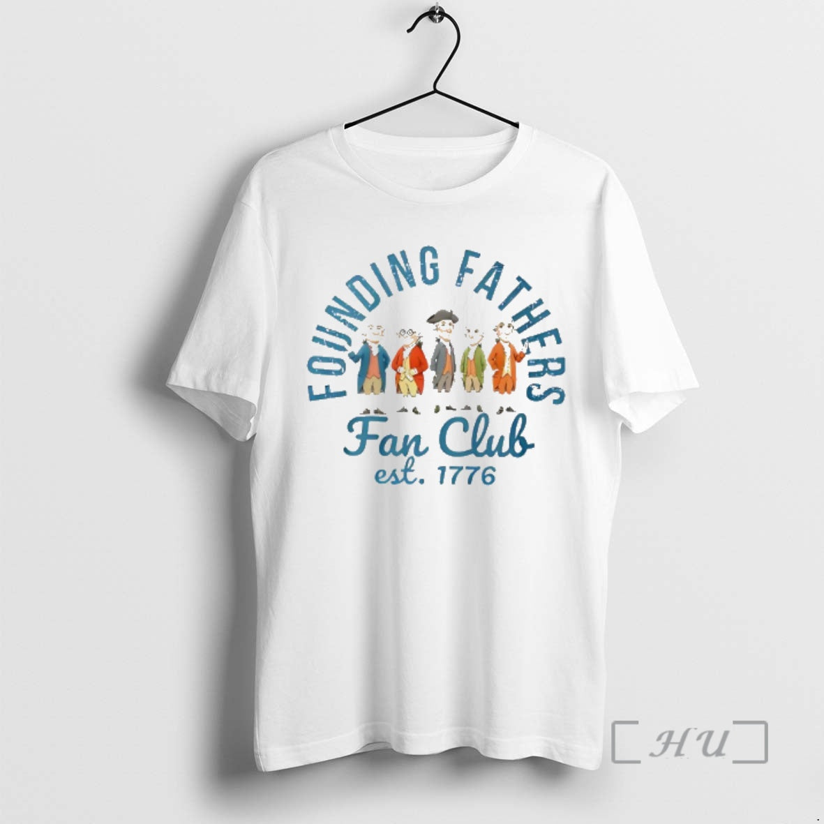 Officials Founding Fathers Fan Club Est 1776 Cartoon T-Shirts, Hoodie, Sweatshirt | PodTeesHub.com