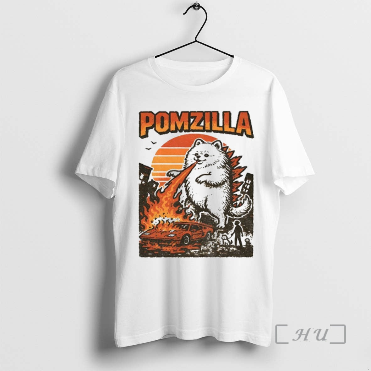 Officials Funny Pomeranian Godzilla T-Shirts, Hoodie, Sweatshirt | PodTeesHub.com