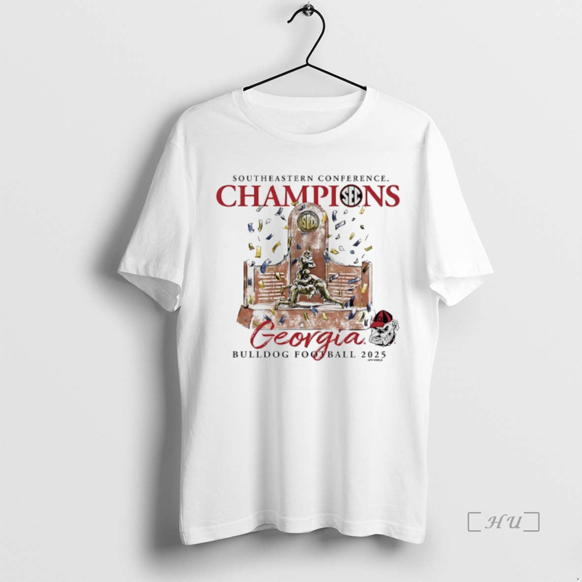 Officials Georgia Bulldogs 2025 Sec Football Champions Trophy T-Shirts, Hoodie, Sweatshirt | PodTeesHub.com
