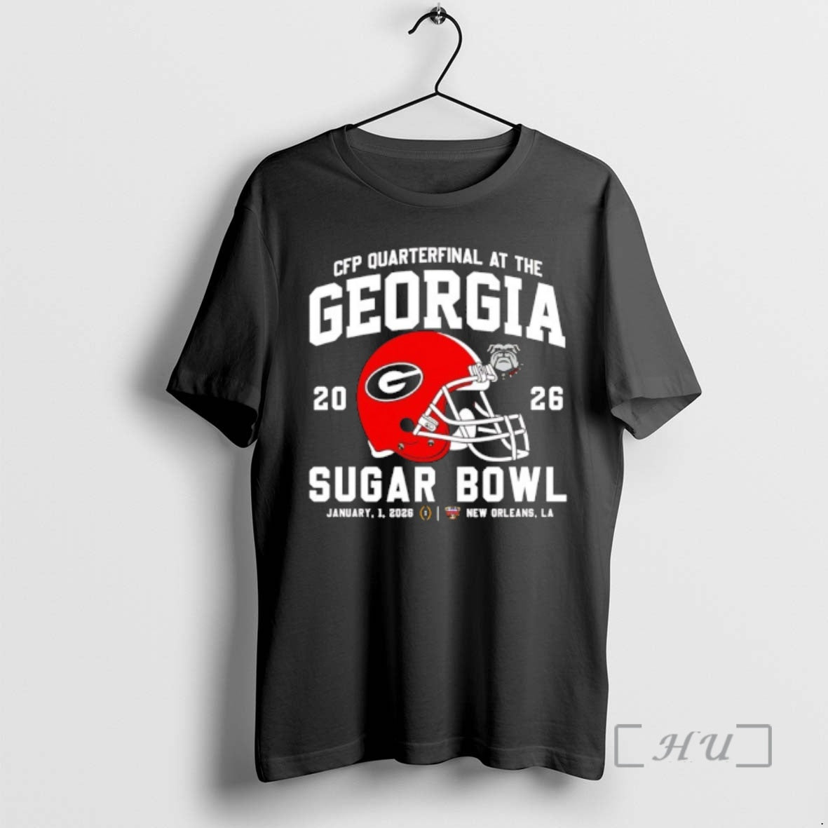 Officials Georgia Bulldogs 2026 Cfp Quarterfinal Sugar Bowl Helmet T-Shirts, Hoodie, Sweatshirt | PodTeesHub.com