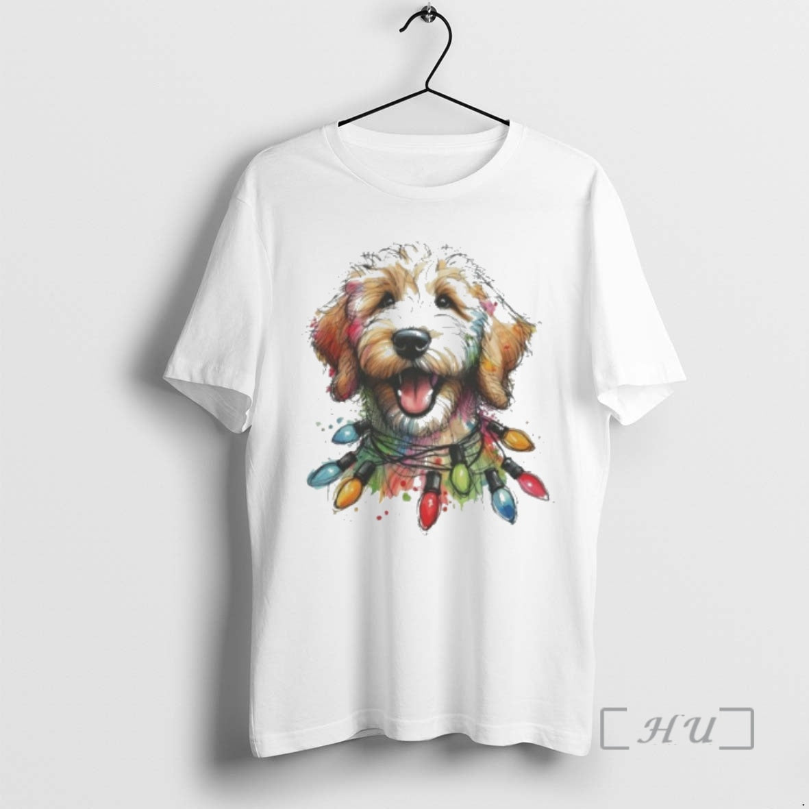 Officials Golden Doodle Dog Light Christmas T-Shirts, Hoodie, Sweatshirt | PodTeesHub.com
