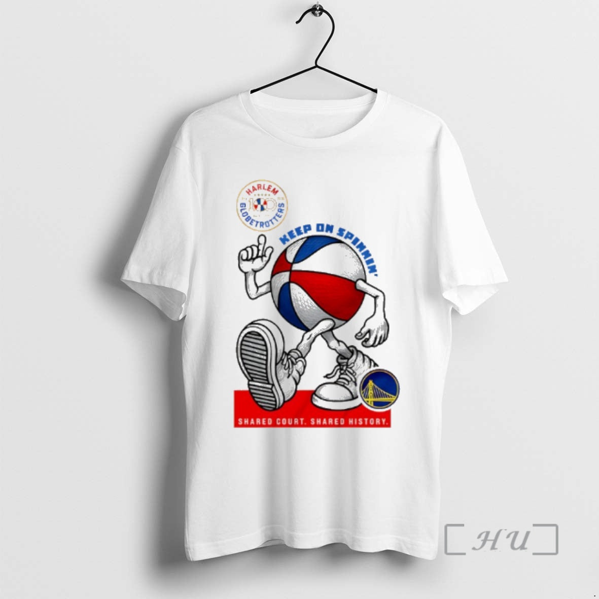 Officials Golden State Warriors X Harlem Globetrotters Keep On Spinning T-Shirts, Hoodie, Sweatshirt | PodTeesHub.com