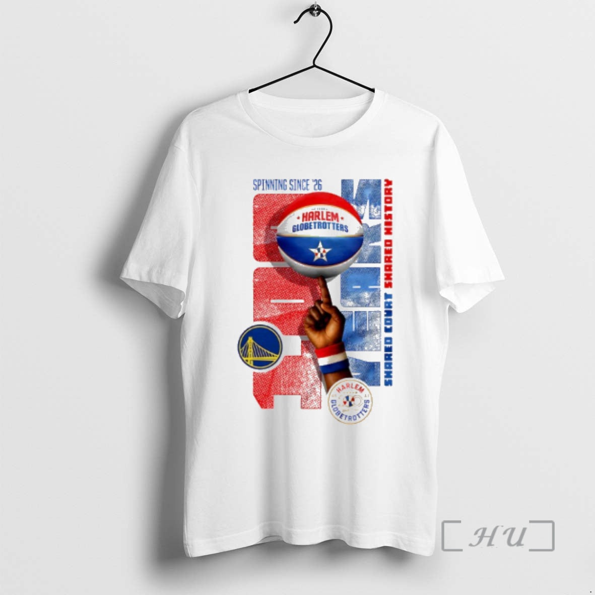 Officials Golden State Warriors X Harlem Globetrotters Spinning Since 26 T-Shirts, Hoodie, Sweatshirt | PodTeesHub.com