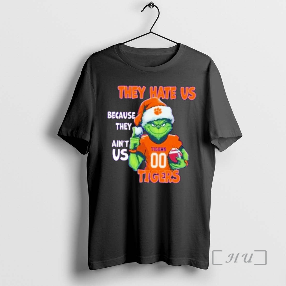 Officials Grinch Santa They Hate Us Because They Aint Us Clemson Tigers Premium T Shirts Hoodie, Sweatshirt | PodTeesHub.com