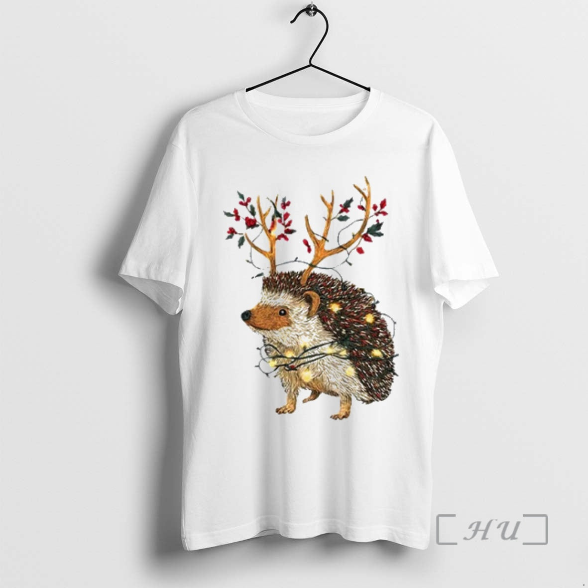 Officials Hedgehog Reindeer Light Merry Christmas T-Shirts, Hoodie, Sweatshirt | PodTeesHub.com