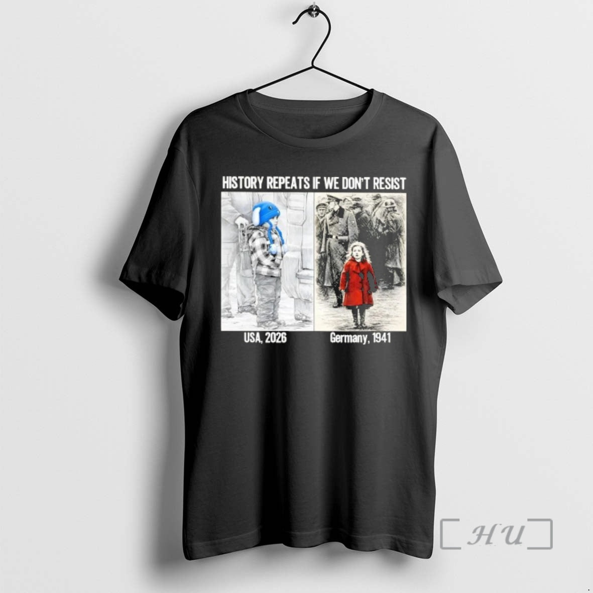 Officials History Repeats If We Dont Resist Usa 2026 Vs Germany 1941 Premium T Shirts Hoodie, Sweatshirt | PodTeesHub.com