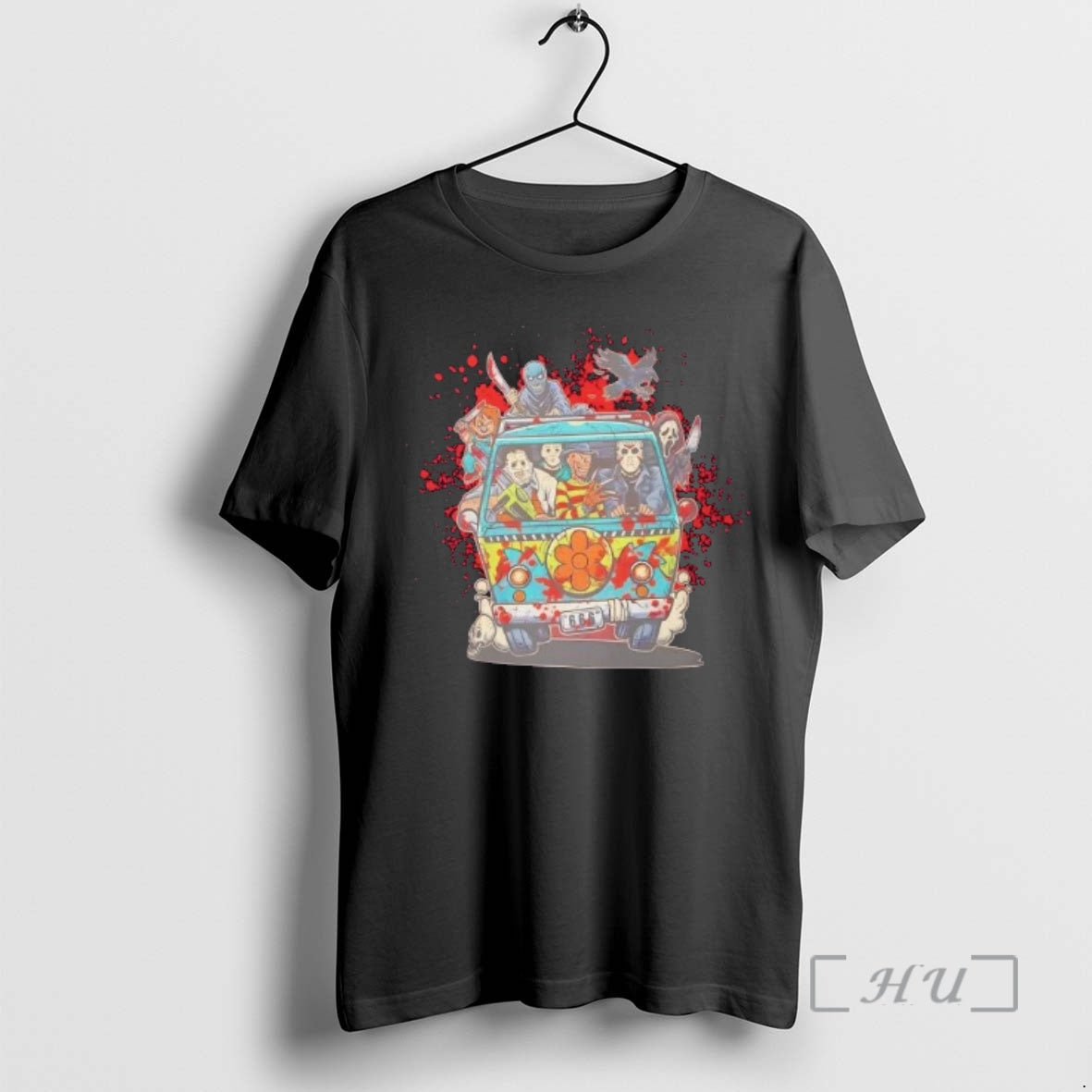Officials Horror Villains Mystery Machine Parody T-Shirts, Hoodie, Sweatshirt | PodTeesHub.com