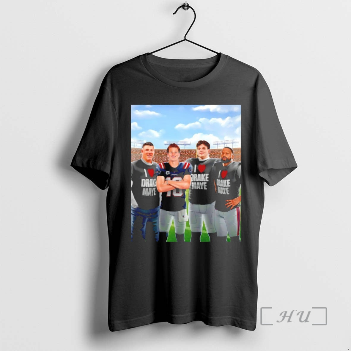 Officials I Love Drake Maye Graphic Cartoon T-Shirts, Hoodie, Sweatshirt | PodTeesHub.com