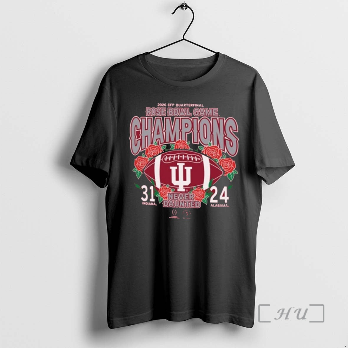 Officials Indiana Hoosiers Never Daunted 2026 Rose Bowl Champions Score T-Shirts, Hoodie, Sweatshirt | PodTeesHub.com
